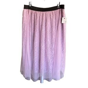 ELLE Women's Tulle Mesh Stretch On A-Line Skirt Size XL Whimsical Fairycore NWT